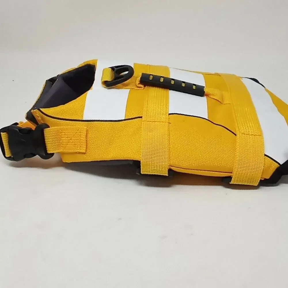 New Dog Life Jacket High Visibility Yellow & White Size XS